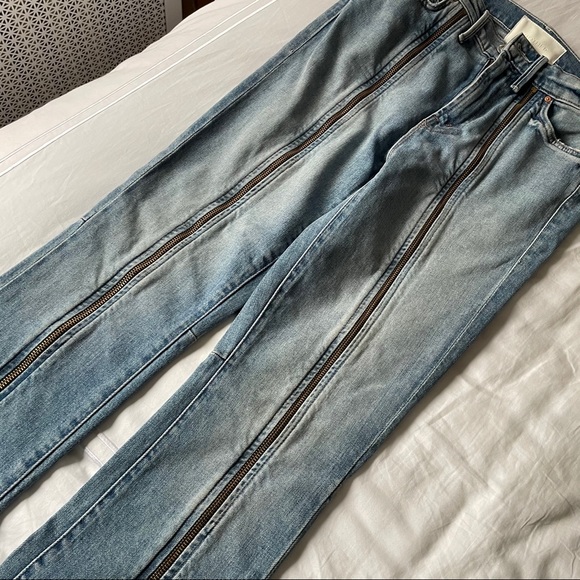 MOTHER High Waisted Rascal Zip Step Fray - Picture 6 of 13